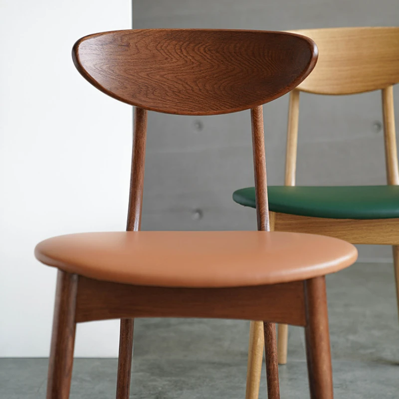 

Japanese Butterfly Chair Nordic Solid Wood Backrest Chair White Oak American Cloth Art Computer Cafe Fashion Casual Dining Chair