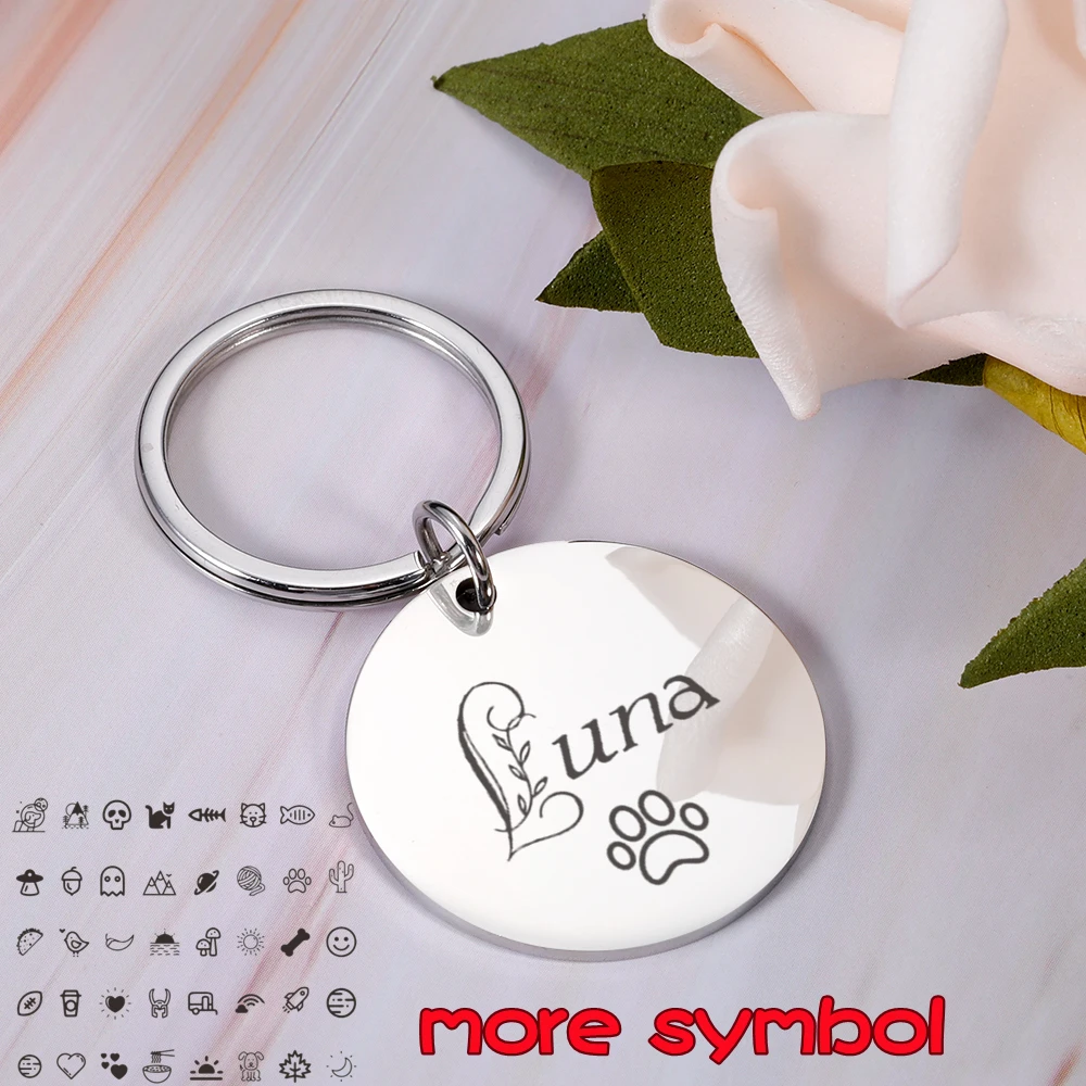 

Personalized Pet Dog ID Tags Shiny Mirror Bone Tags Engraving Name Kitten Puppy Anti-lost Collar Tag for Dog Cat Nameplate Pets