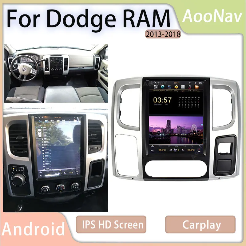 

Android Central Radio For Dodge RAM 2013 -2018 Audio Head Unit Autoradio Tesla Style GPS Navigation Multimedia Car Video Player