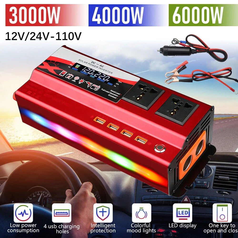 

Pure Sine Wave Power Inverter DC 12V 24V To AC 220V 50HZ 60HZ 6000W 12000W 20000W DC To AC Voltage Converter Power Supply