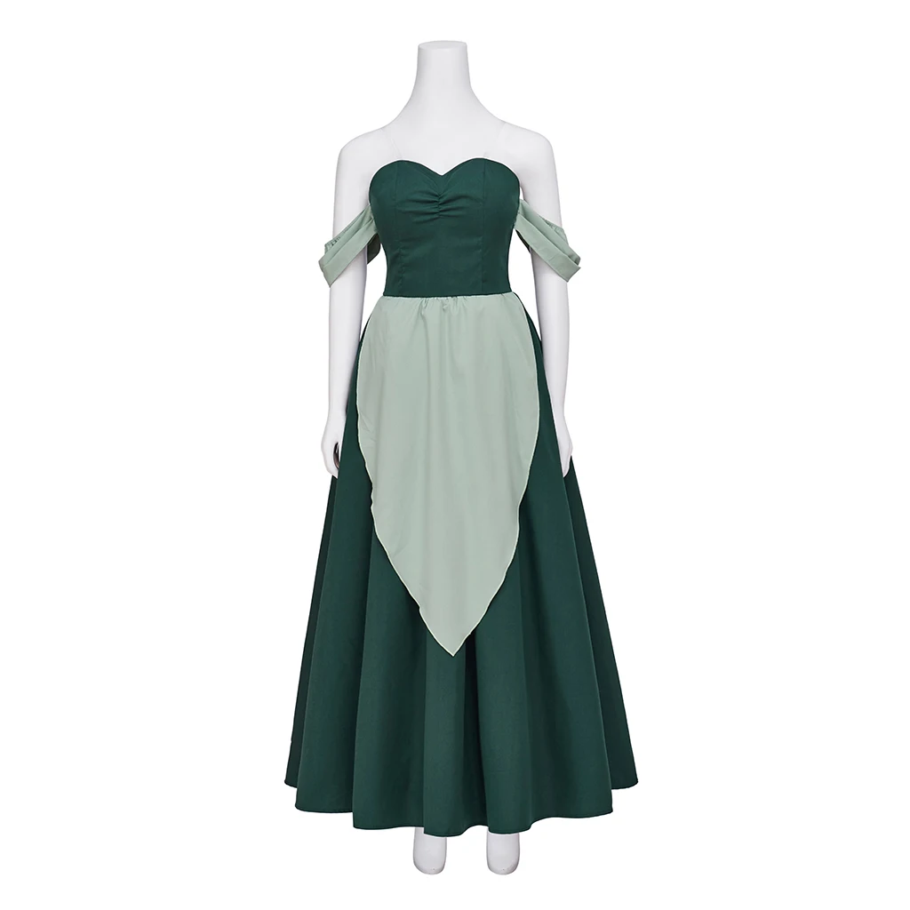 Зеленое платье принцессы Paulette для косплея костюм аниме Бимперты сексуальное