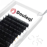 douleqi eyelash extension false individual lashes hand made classic faux mink eyelashes for extensions korea pbt 12rows lashes