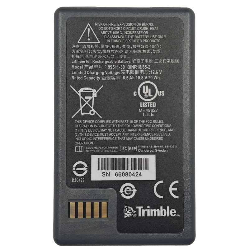Литий-ионный аккумулятор емкостью 6500 мАч для Trimble 79400 99511-30 S3 S5 S6 S7 S8 S9 SX10 VX Robotic SPS930