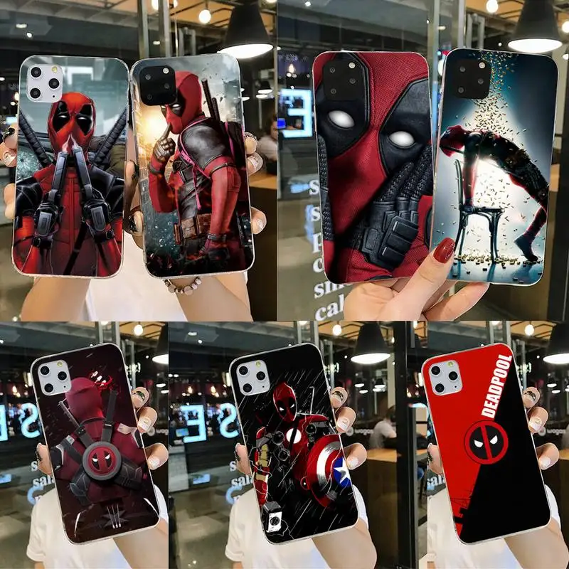 

Marvel Superhero Deadpool Phone Case For iphone 13 12 11 Pro Max Mini XS Max 8 7 Plus X SE 2020 XR Silicone Soft cover