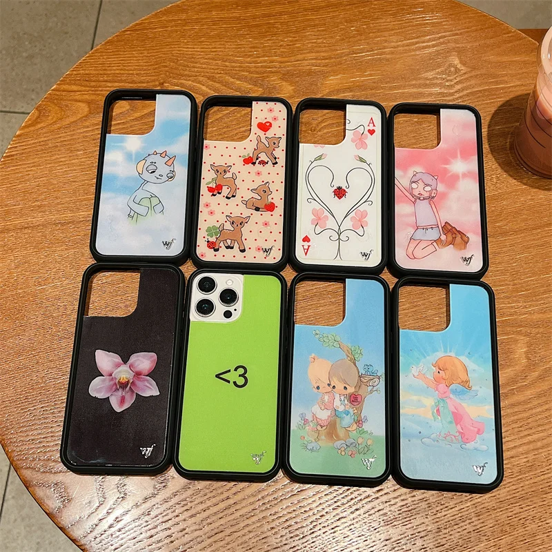 Фото Чехол для телефона Wildflower Orchid Lila Moss для iPhone 17, 16, 15, 14, 13, 12, Pro Max Plus wf, чехол для экстренной внутренней связи с драгоценными моментами №2