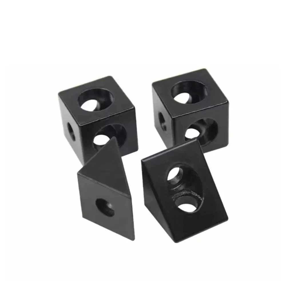 5Pcs Black Angle Corner Connector 90 Degree Bracket 3D Printer Accessories Aluminum Profile Triangle Square |