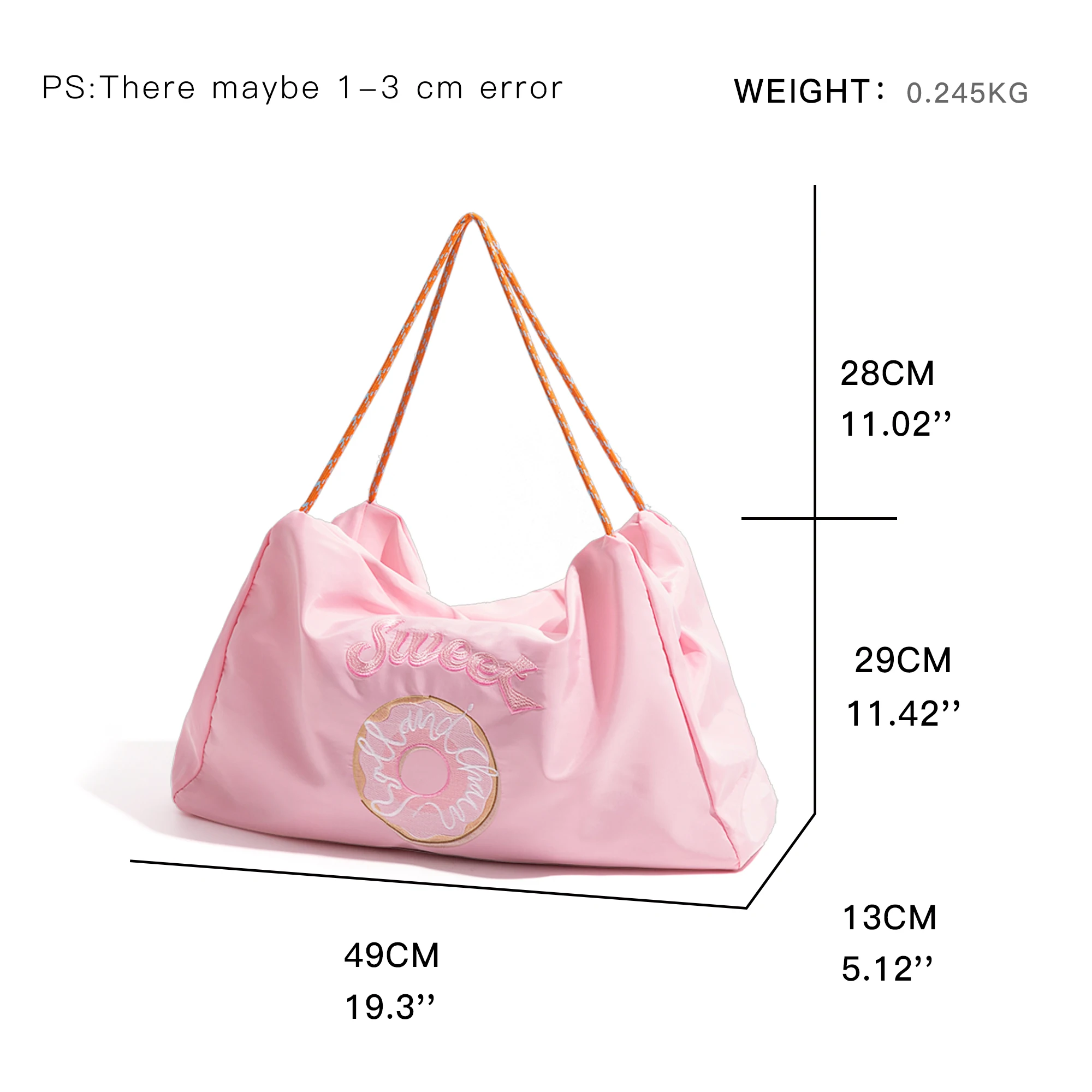 KOKOPEAS Travel Duffel Bag Sports Tote Gym Bag Weekender Overnight Bag for Women Large Capacity Bag