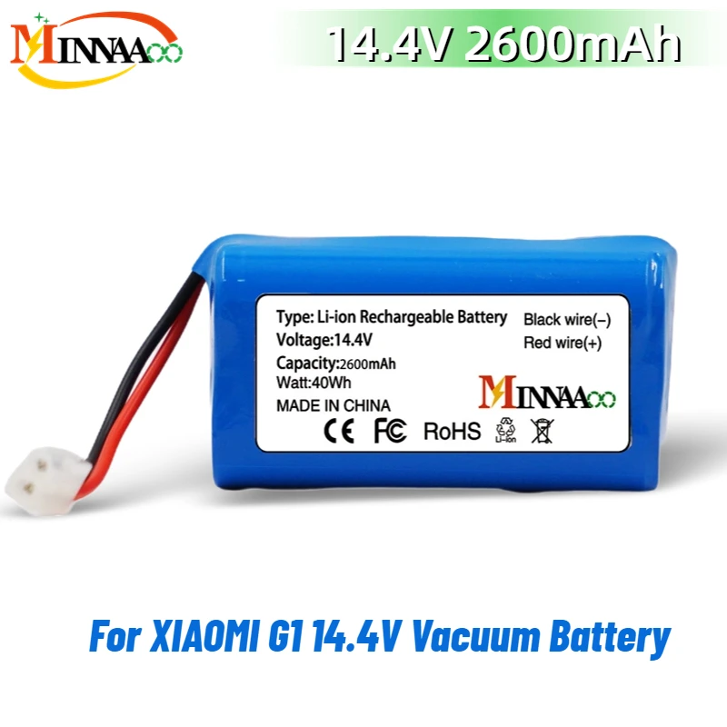 

2023 NEW 14.8V 3500mAh Li-ion Battery Pack,For XIAOMI MIJIA Mi Robot Vacuum-Mop Essential G1 MJSTG1, SKV4136GL H18650CH R30 R35