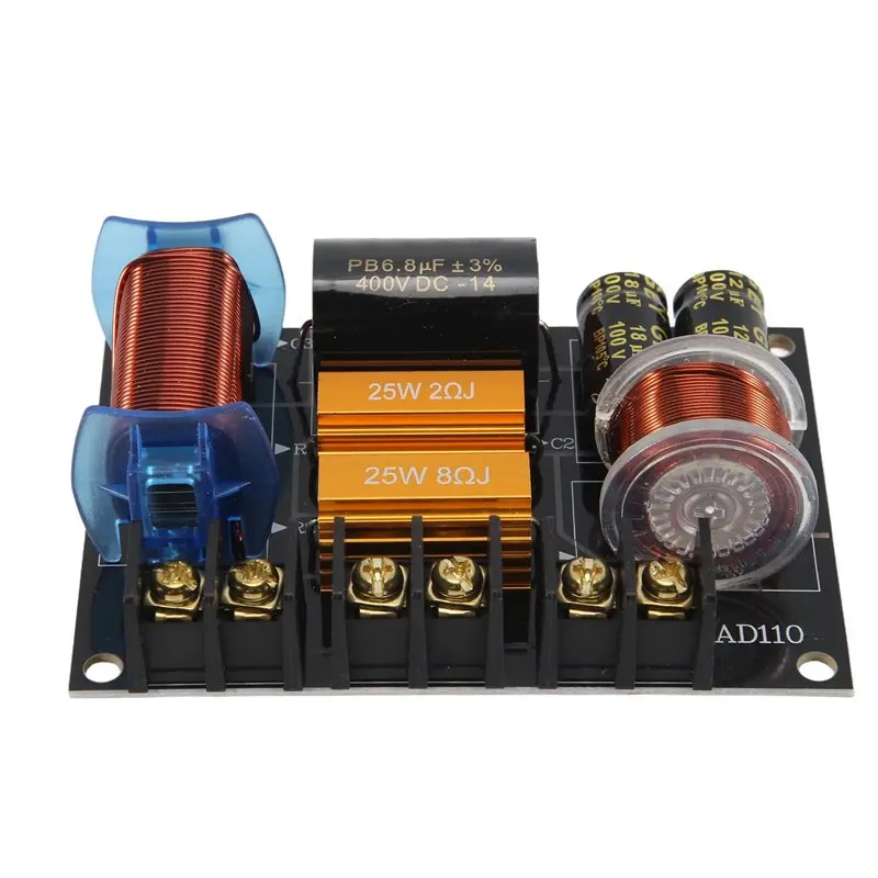 Фото DT1308~250W Аудио-частотный разделитель для двухполосных Hi-Fi колонок, кроссовер для сценического использования, высокомощный разделитель частот №4