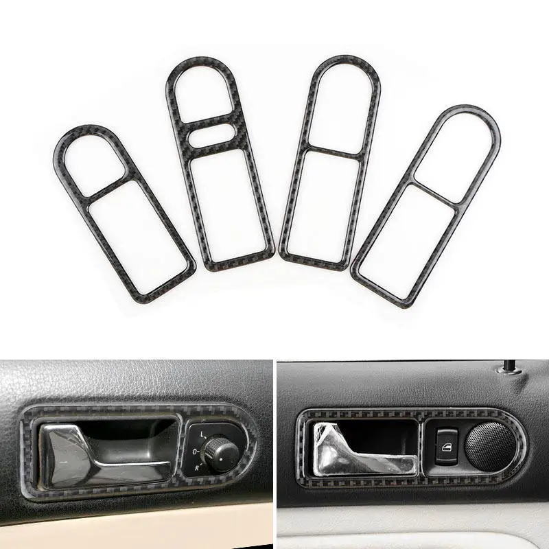 

Для VW Golf 4 Jetta Bora MK4 R32 GTI 1999-2004 Автомобильная панель для внутренней двери из углеродного волокна чаша рамка наклейка крышка аксессуары отделки