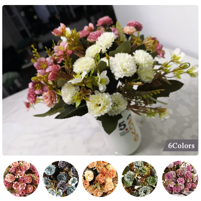 

Small Bunch Clove Fake Flowers Artificial Plant Bouquet Home Party Wedding Beautiful High Quality Handmade DIY Decoration