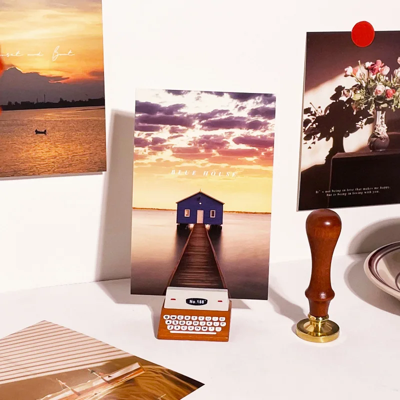 30 шт./компл. Ins скандинавский пейзаж цветы Настенный декор фотокарточные наклейки