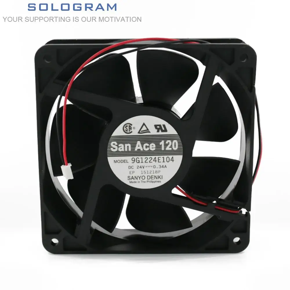 

1Pcs Brand New For San Ace 120 9G1224E104 DC24V 0.34A 8025 80*80*25MM EP 151218P SANYO DENKI 2Pin Server Cooling Fan