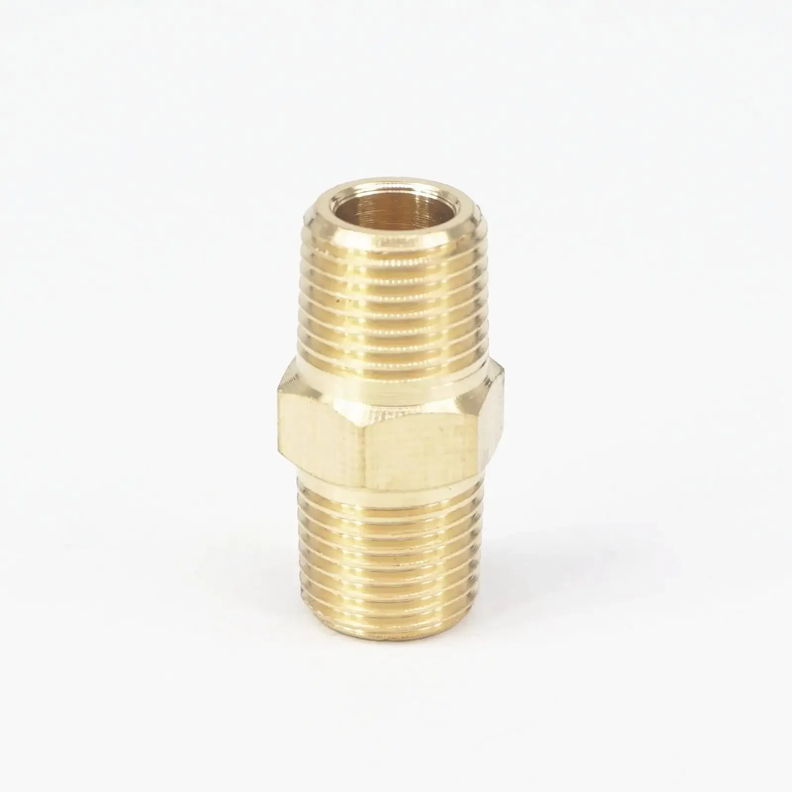 

1/8 "NPT x 1/8" NPT Мужской шестигранный ниппель Латунная труба Фитинг Соединитель Адаптер Вода Газ Мазут Топливо