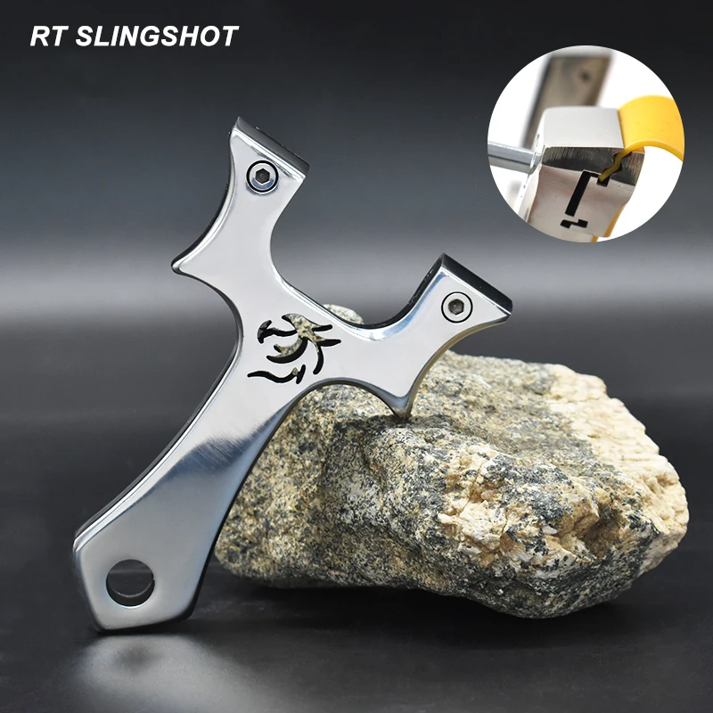 

Professional Stainless Steel Alloy Steel Slingshot Integrated Sling Outdoor Hunting Shooting Tool Portable Hunting Equipment