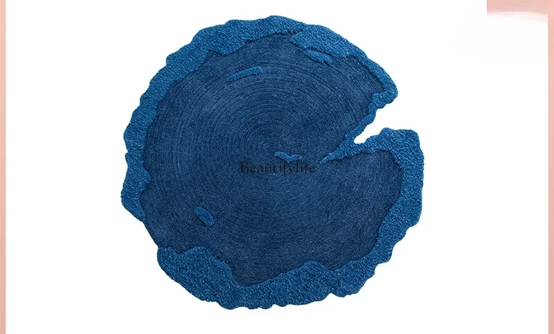 Ром бархат | Яркий синий современный элитный ковер для гостиной виллы от кутюр