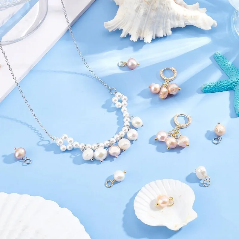 Подвеска из натурального жемчуга 20 шт. шармы жемчужные бусины кулон с петлей