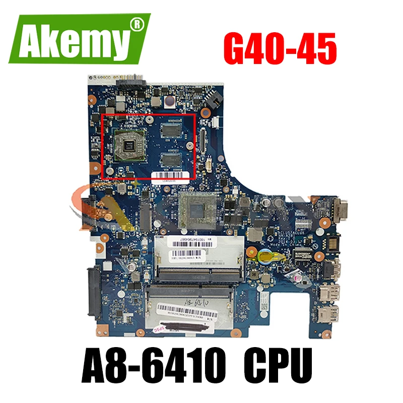 

Akemy For The New Lenovo G40-45 G40 Laptop Motherboard ACLU5/ACLU6 NM-A281 CPU A8-6410 Carrying GPU 100% Test