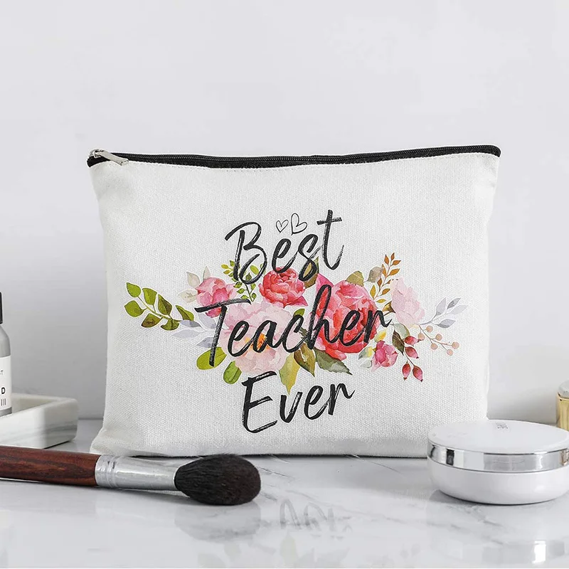 

Сумка для макияжа для лучших учителей, детский садовый мешок для начальной школы, подарок для учеников на день рождения и Рождество, спасибо...