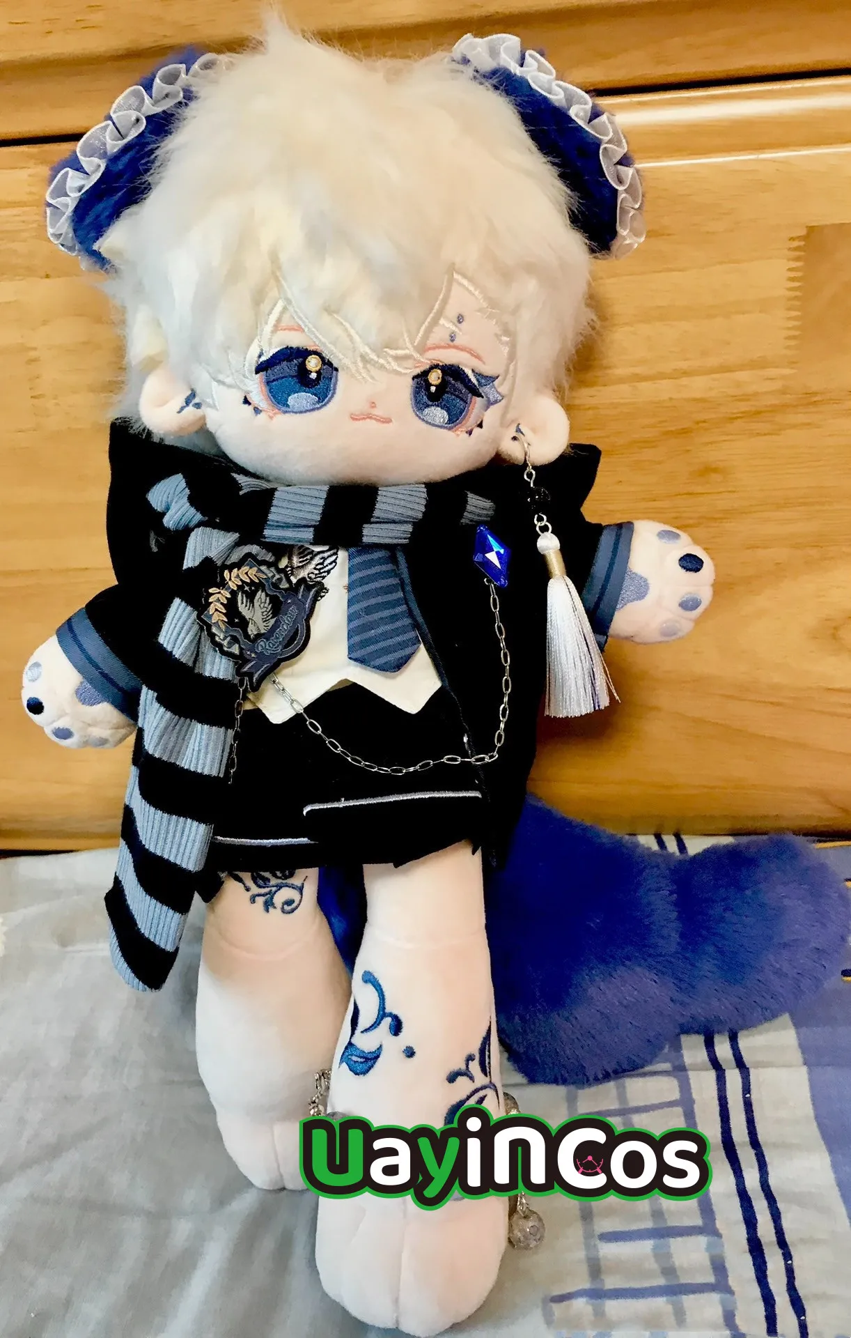 Плюшевая плюшевая кукла животного мультяшный Монстр с голубыми глазами и