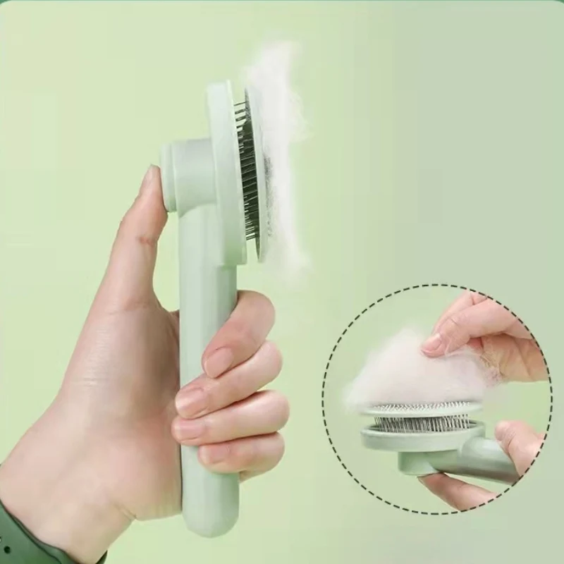 

Cat Brush Pet Comb Self Cleaning Slicker Brush Remove Hair Grooming Brush Pet Dematting Comb Beauty Slicker Dog Comb