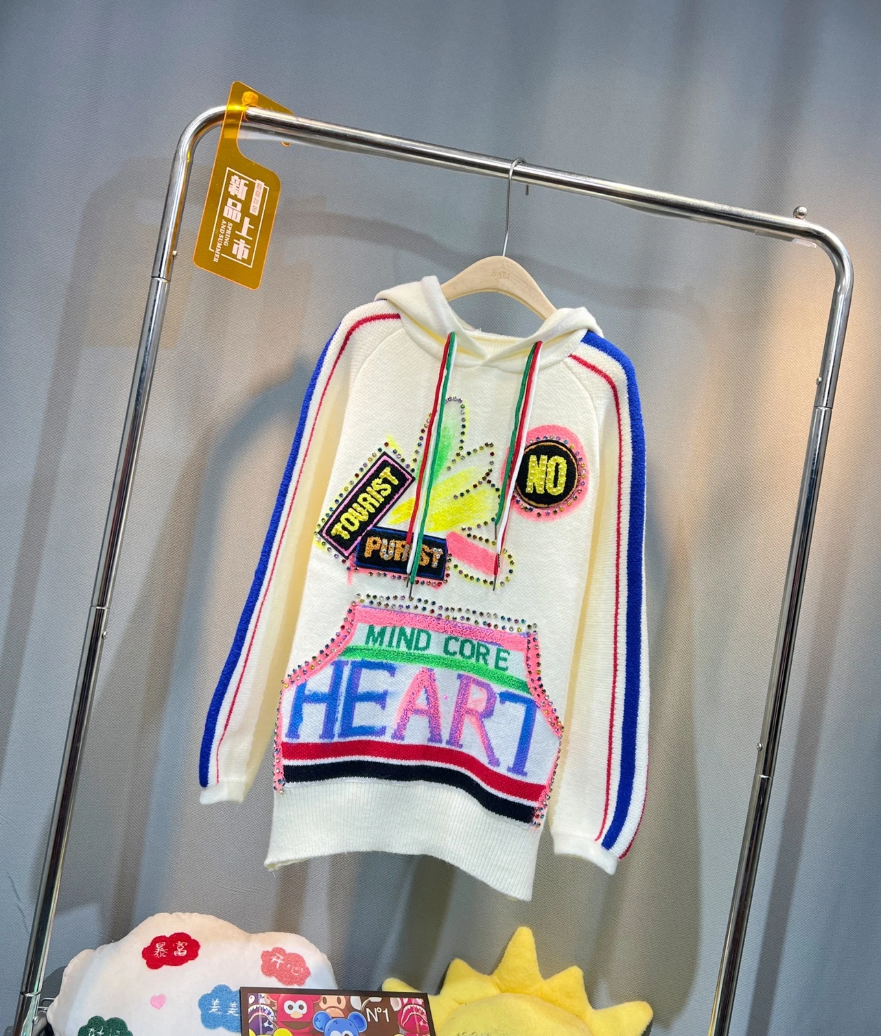 Женский трикотажный свитер с капюшоном Осень-зима