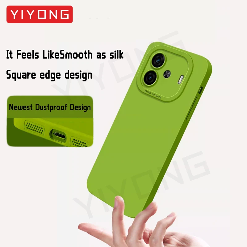 Фото Чехол для iQOO Z9 Turbo YIYONG Silky Feel Liquid Silicone Soft Cover для VIVO iQOO Z9 Turbo Plus Turbo + чехлы для глобальных телефонов №3