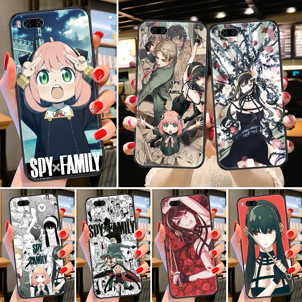 

Japan Anime Spy×Family Phone case For Xiaomi Mi Max Note 3 A2 A3 8 9 9T 10 Lite Pro Ultra black trend coque soft back luxury