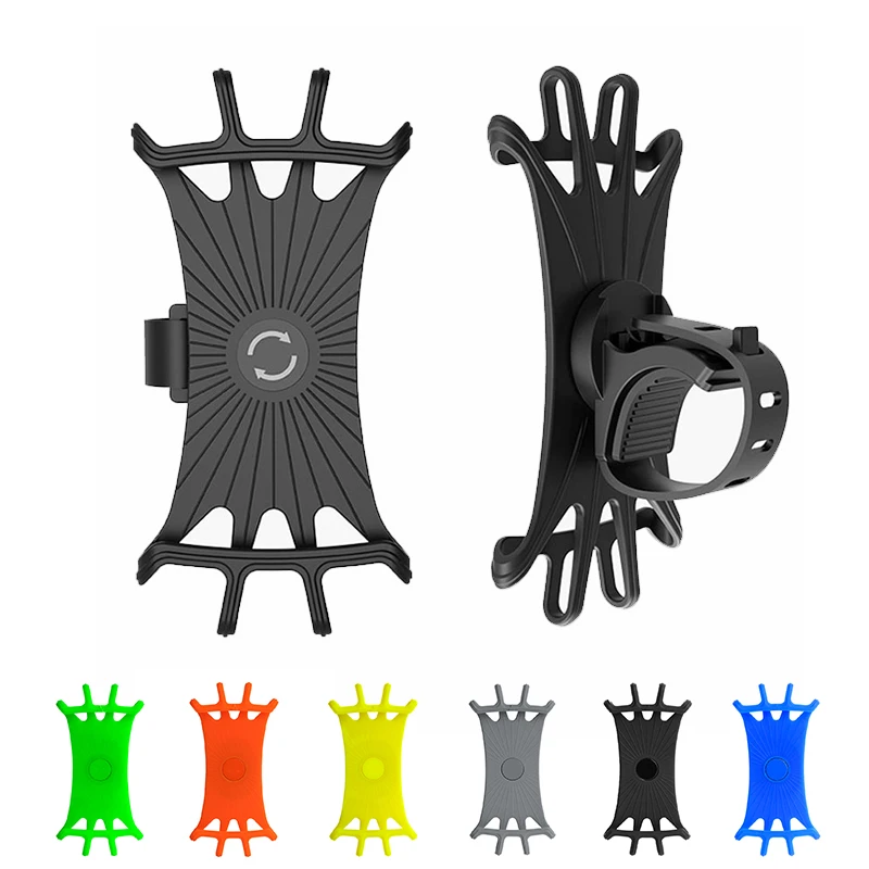 motorcycle mobile phone holder 360 degree rotatable silicone motocycle bike handlebar stand mount bracket moto accessories free global shipping