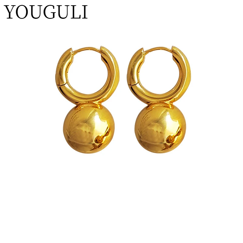 

Modern Jewelry Simply Metal Earrings 2022 New Trend Hot Selling Golden Plating Drop Earrings For Women Accessories