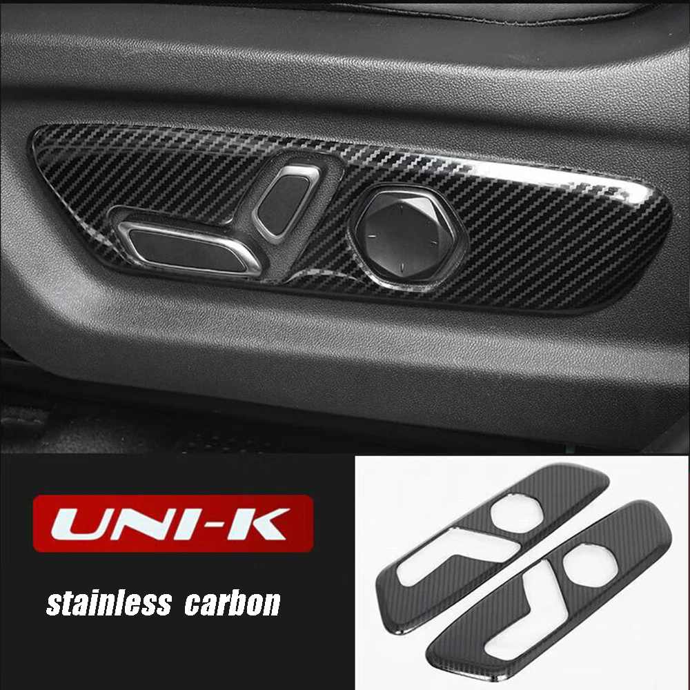 

Для Changan UNI-K UNIK 2021 2022 2023, переключатель переднего сиденья автомобиля из нержавеющего углерода, украшение рамки, защита от царапин, крышка панели, гарнир