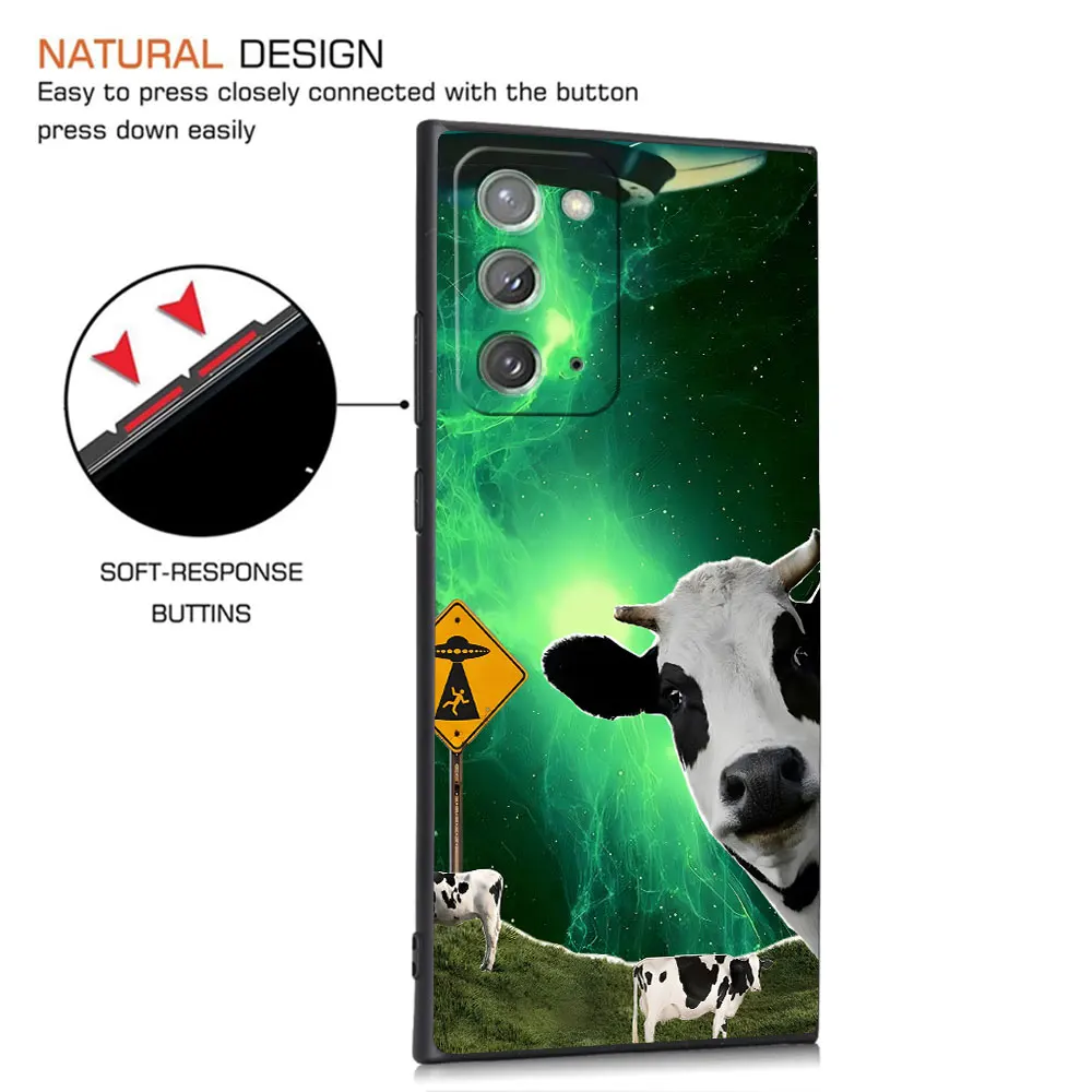 Матовый чехол из ТПУ для Samsung Galaxy Note 10 Plus 20 Ultra 5G 9, черный, с рисунком космического НЛО, кошки, инопланетян, M12, J6 Plus, M02, M22, F12 (art.: 3920dc71fd32e) - 3920dc71fd32e