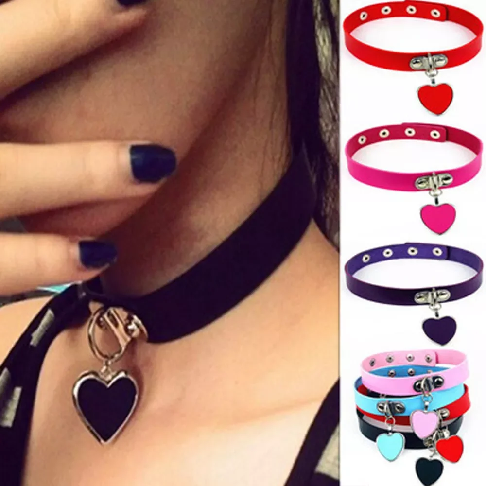 

2022JMT New Gothic Choker Necklaces Women Girls Rivet Leather Necklace Rock Punk Neck Collars Black Choker Necklace Cool Collar