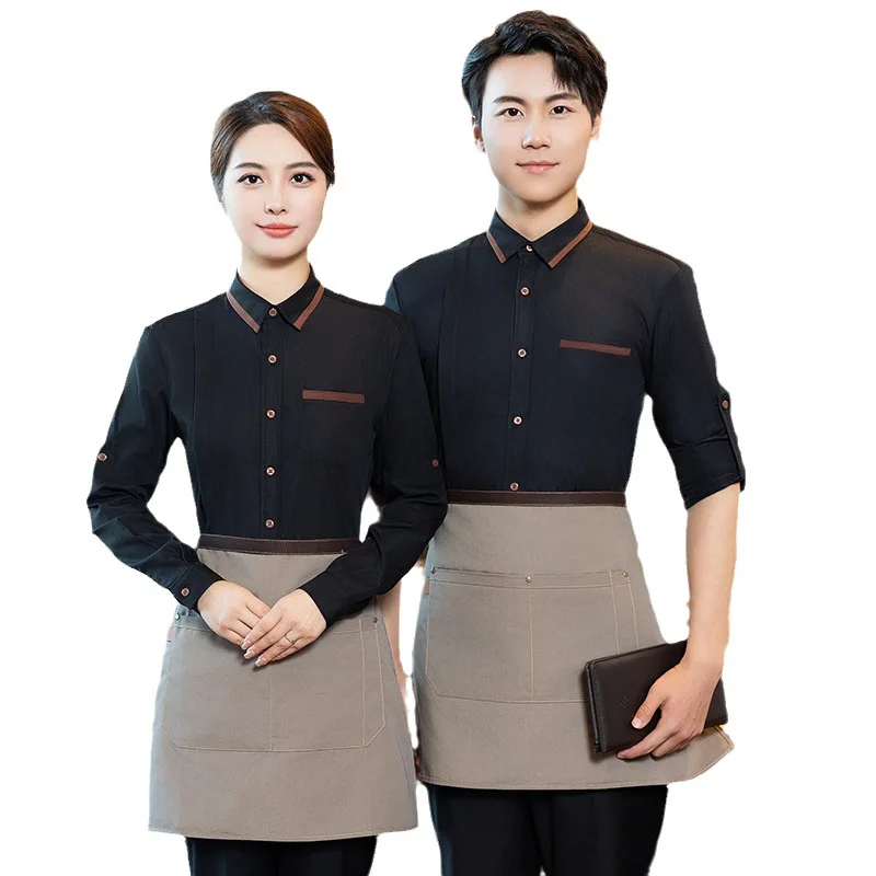 Униформа официанта с регулируемым рукавом для осени/зимы в горячем горшке