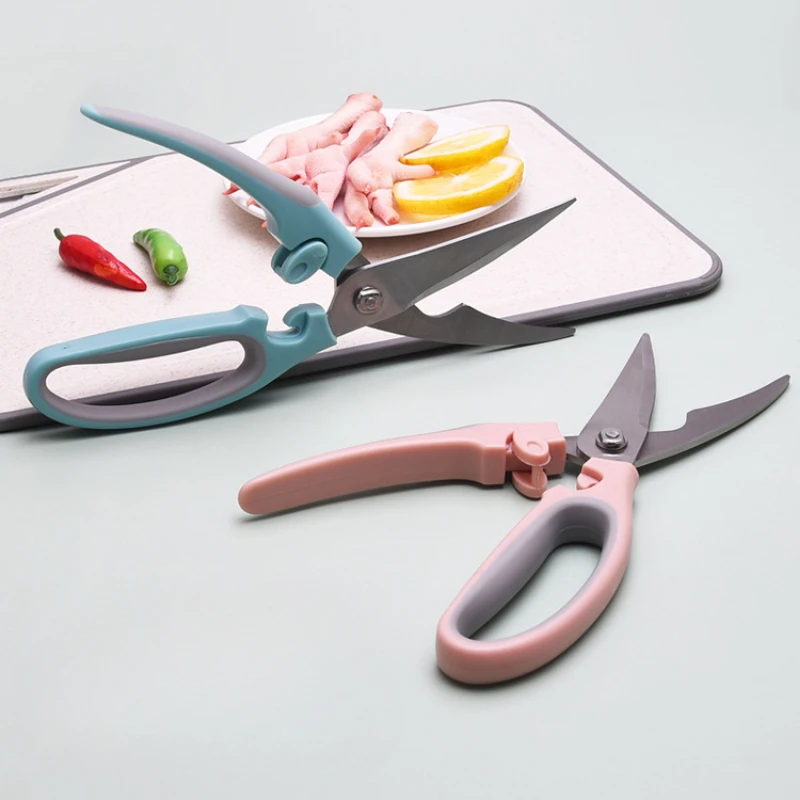 

Бытовые кухонные ножницы из нержавеющей стали для прочного пищи, мяса, многофункциональные ножницы для фруктов, овощей, куриных костей, кухонные ножницы