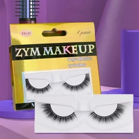 1 pair one touch easy to wear self adhesive eyelashes natural simulation sharpened false eyelashes reusable water proof