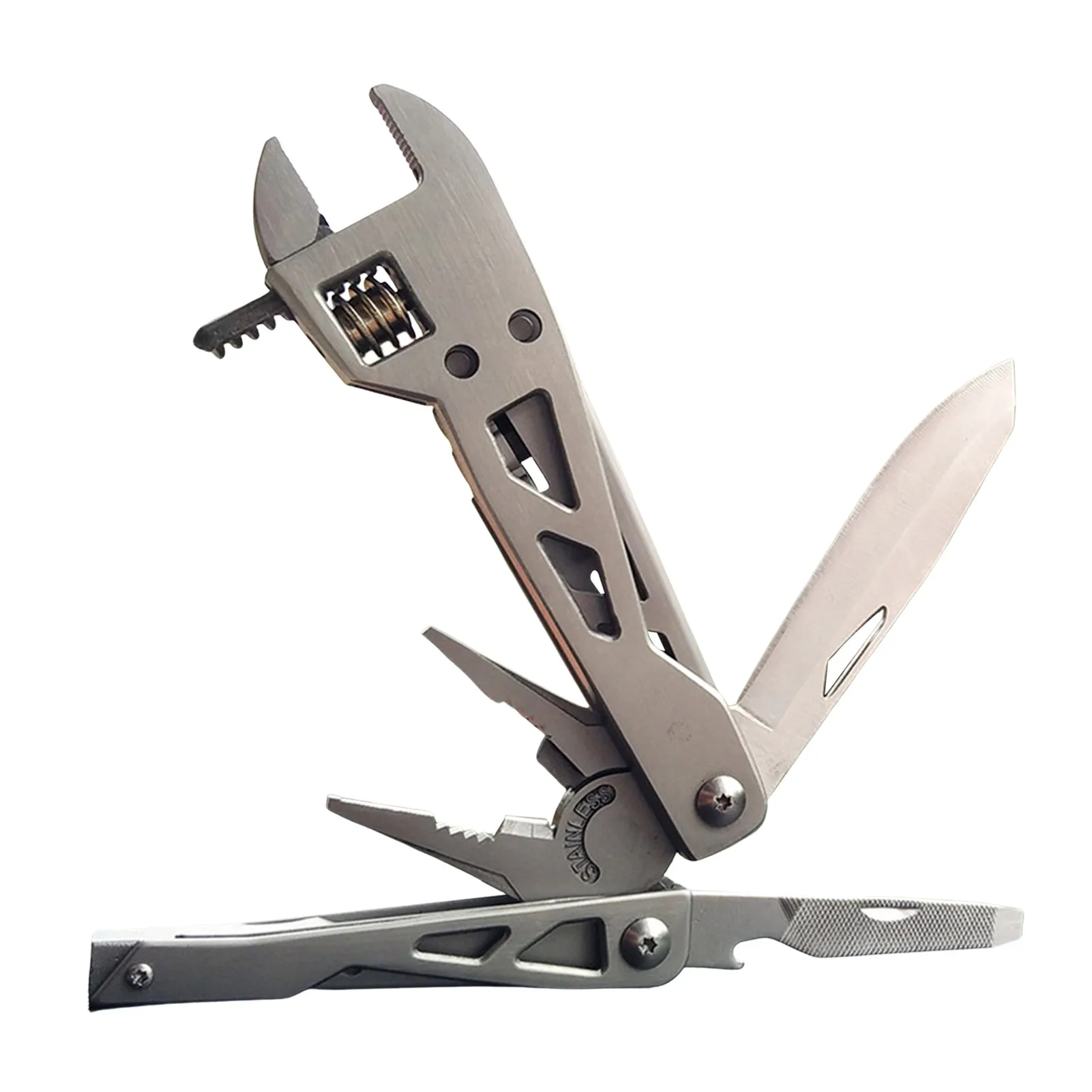 

10 в 1 Регулируемый Многофункциональный ключ из нержавеющей стали многоцелевой инструмент легкий многофункциональный ключ для дома легкий