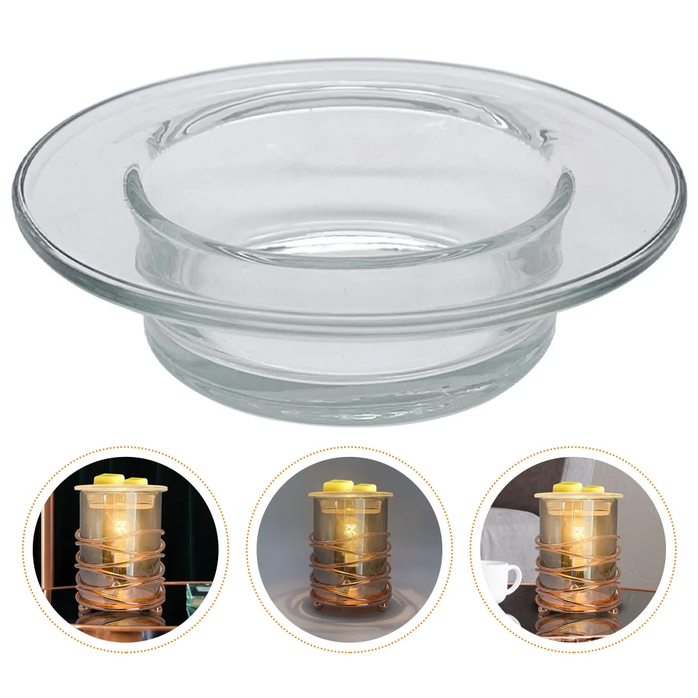 Round Candles Aromatherapy Dish Accessories Burner Glass 9.5X9.5CM Oil Heat Transparent Wax Warmer Tray