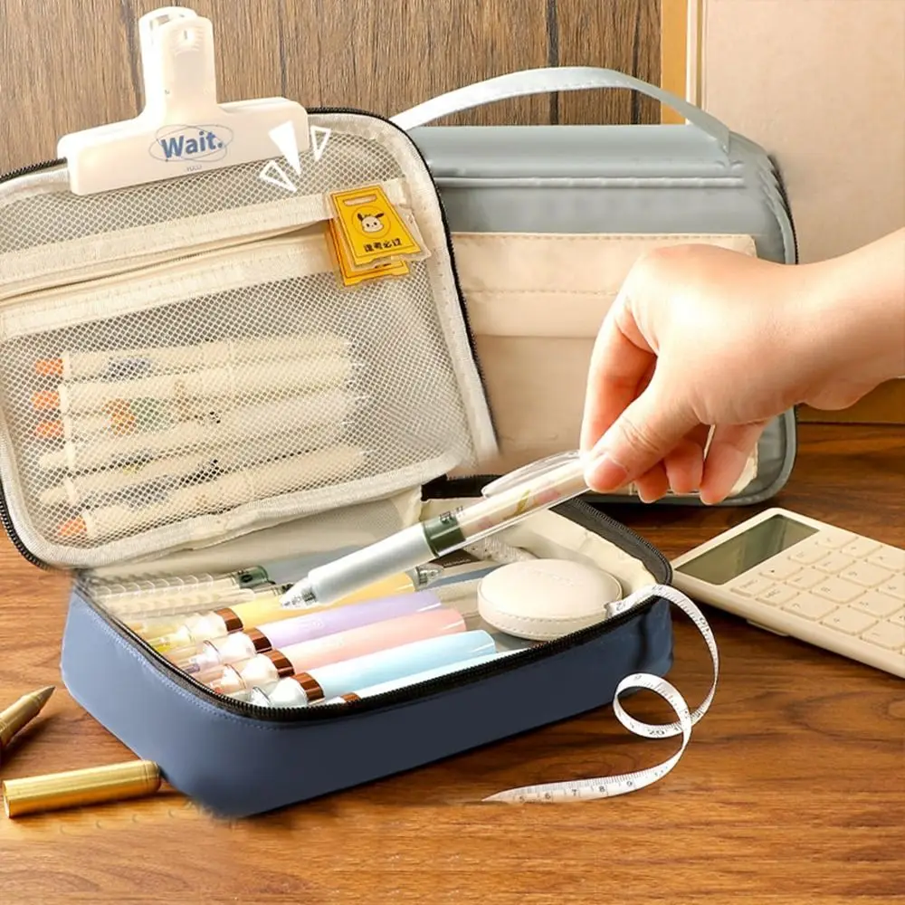 

Large Capacity Pencil Bag Stationery Holder Box Pen Case Zipper Pencil Pouch Aesthetic School Cases School Supplies