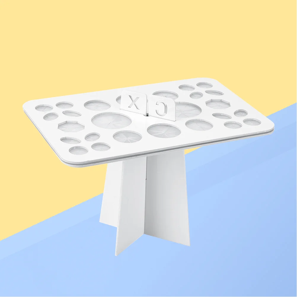 

1pc Makeup Brush Holder 26 Holes Lightweight Makeup Brush Shelf Display Stand Drying Rack Organizer
