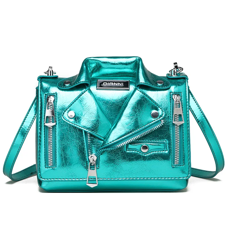 2024 сумка-цепочка женская одежда куртка с заклепками на плечах сумка-мессенджер