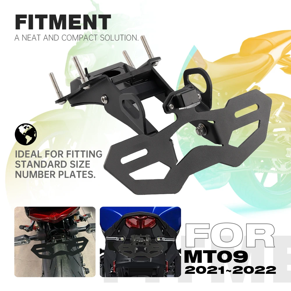 Держатель номерного знака MT09 2021 светодиодная подсветка для YAMAHA MT-09 /SP 2022 2023
