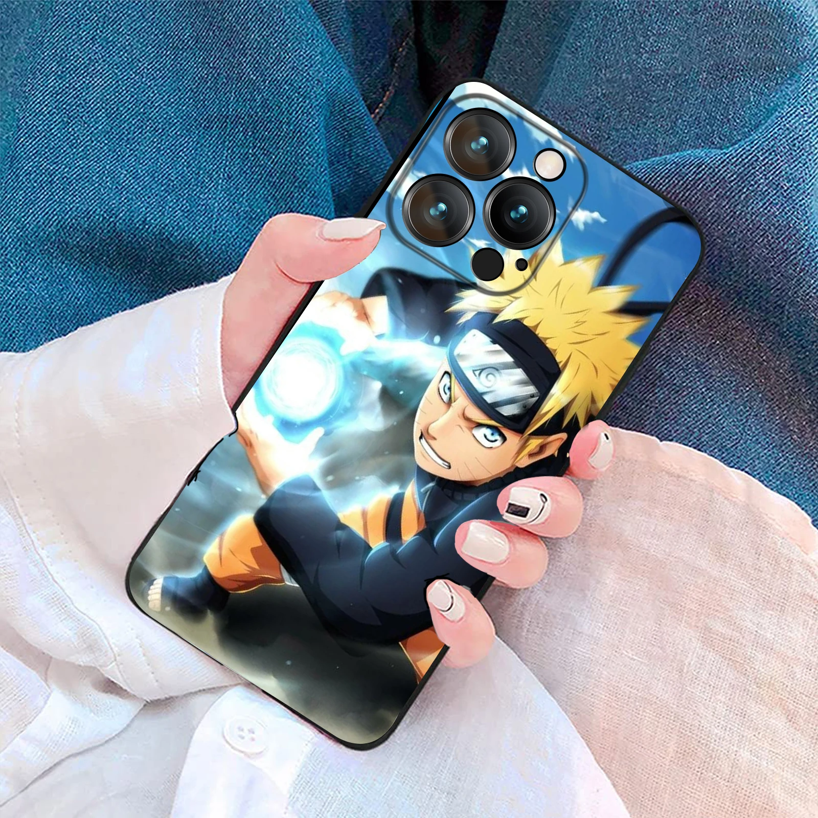 Чехол с аниме для iPhone 16 Pro Max Anime Uzumaki Rasengan Защитный чехол телефона 15 14 13 12 11 Plus