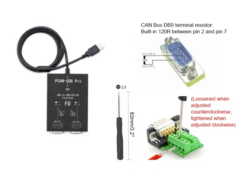 Горячая распродажа 2025 Hamgeek PCAN-USB Pro PCAN FD PRO 8 Мбитс 12 Мбитс USB-адаптер CAN 2-канальный CAN FD, совместимый с IPEH-004061 для P (art.: 3920d19a424cb) - 3920d19a424cb