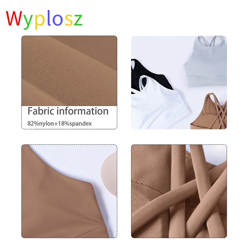 Wyplosz Summer Women Sport Bra Fitness Workout Top Sutian Feminino Comfortable High Strength Shockproof High Collar Anti Tarnish
