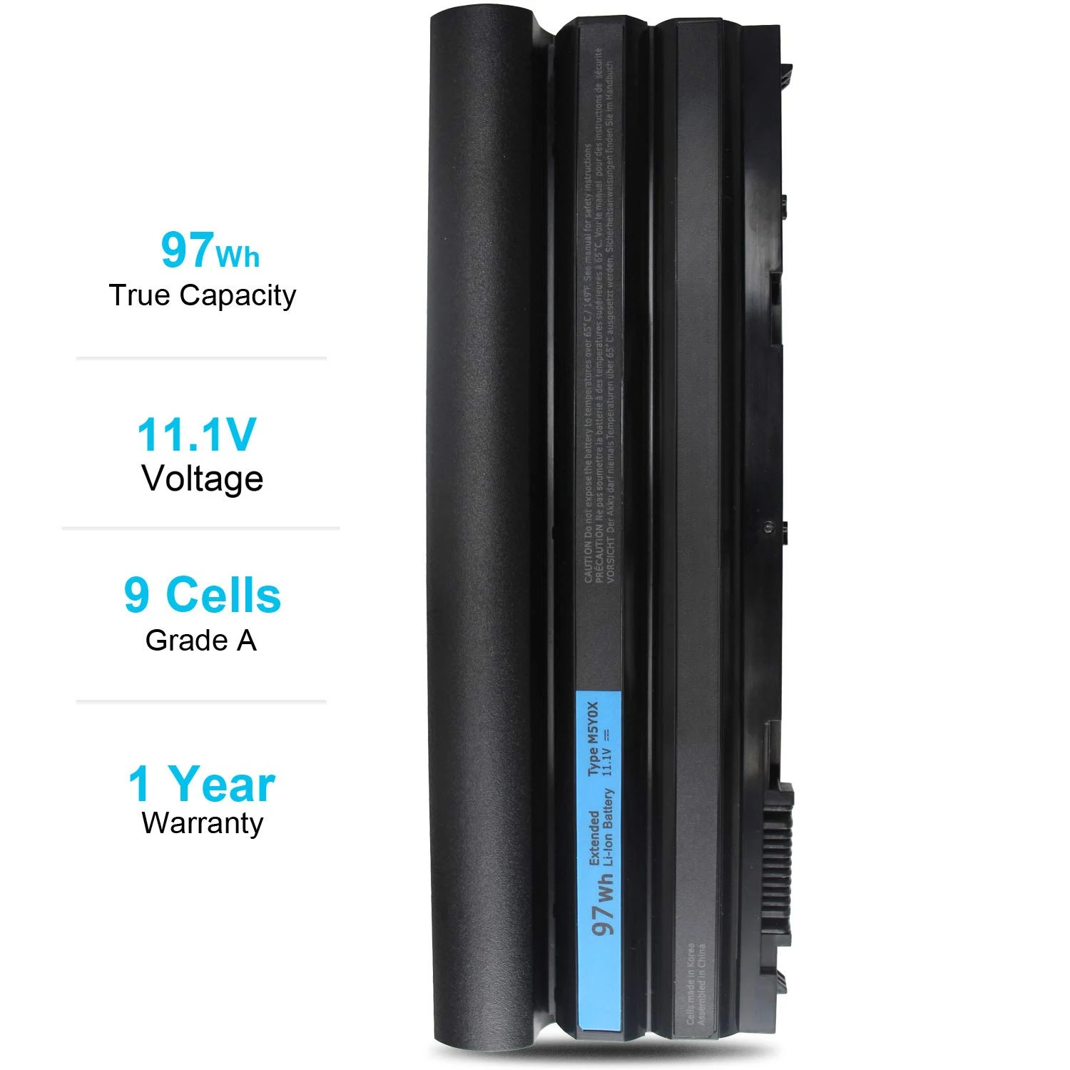 For Dell Latitude E6430 E5420 E5430 E6420 E6530 E6540 E6440 04NW9 2P2MJ NHXVW M5YOX 8858X 7FJ92 M5Y0X T54FJ 97Wh Laptop Battery