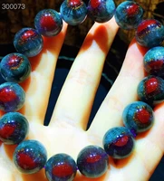 natural purple auralite 23 red rutilated quartz eye bracelet 13mm cacoxenite clear round beads bangle women men aaaaaa