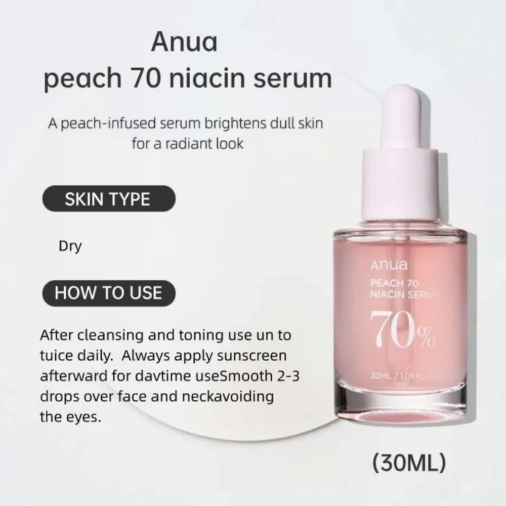 Уход за кожей Anua Peach 70% Niacin сыворотка для отбеливания контроль жирности A с