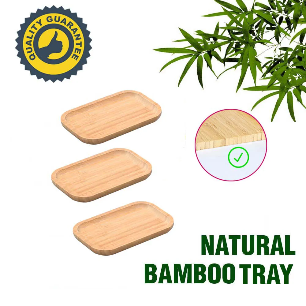 

Bamboo Food Tray Serving Tray Rectangle Sushi Snack Plate Cake Candy Stuff Jewelry Holder Natural Home Houseware
