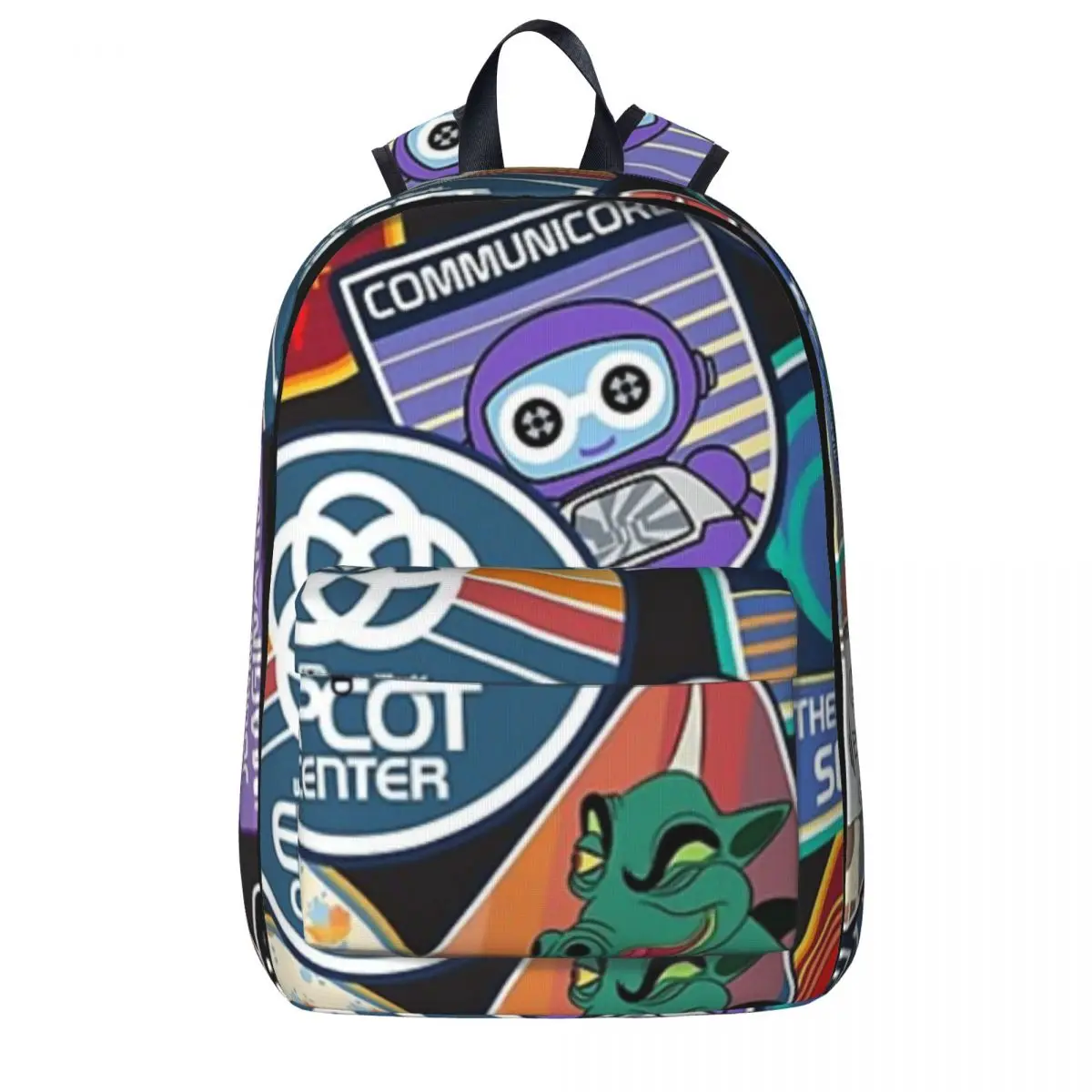 

EPCOT Center Badges Backpacks Large Capacity Children School Bag Shoulder Bag Laptop Rucksack Casual Travel Rucksack
